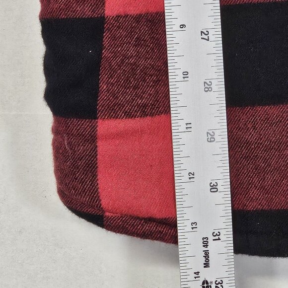 Buckhorn River Men's Shirt Jacket Quilted Plaid Red Size XXL Button Up Insulated - Picture 6 of 11